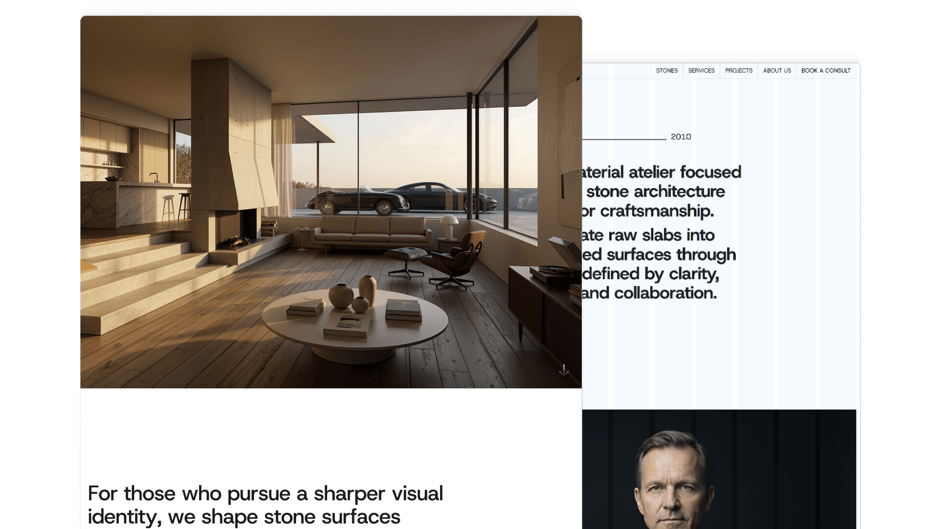 Arhitektuuribüroo kodulehe disain