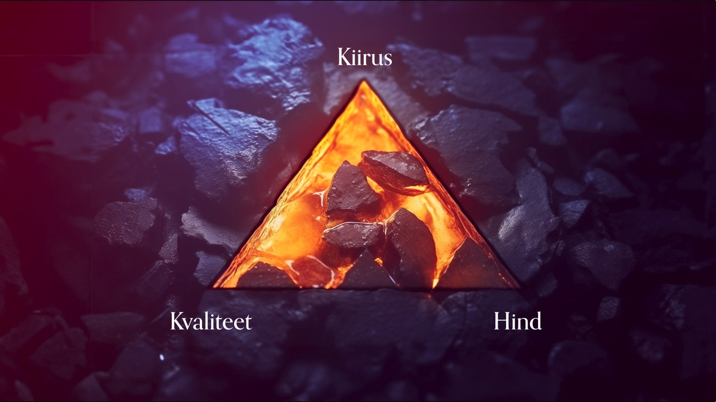 Veebilehe valmistamisel vali kas hind - kvaliteet - kiirus