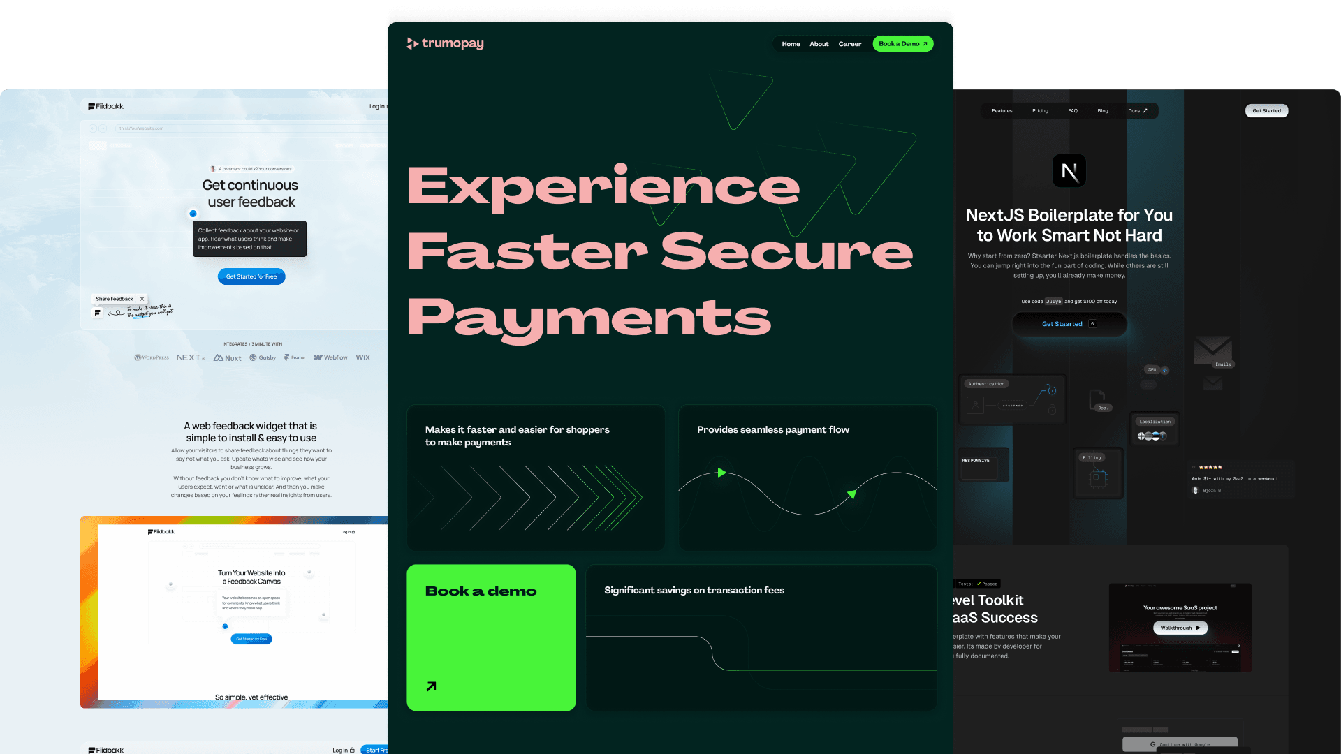 Start-up ja SaaS veebilehe disain