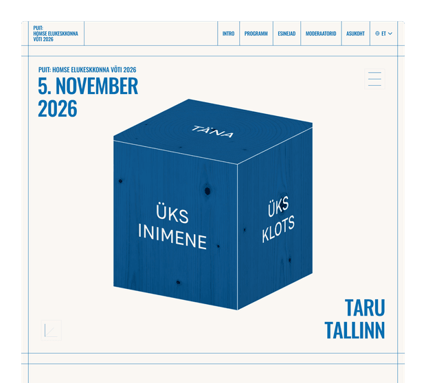 Puidukonverentsi ürituse koduleht Frameris
