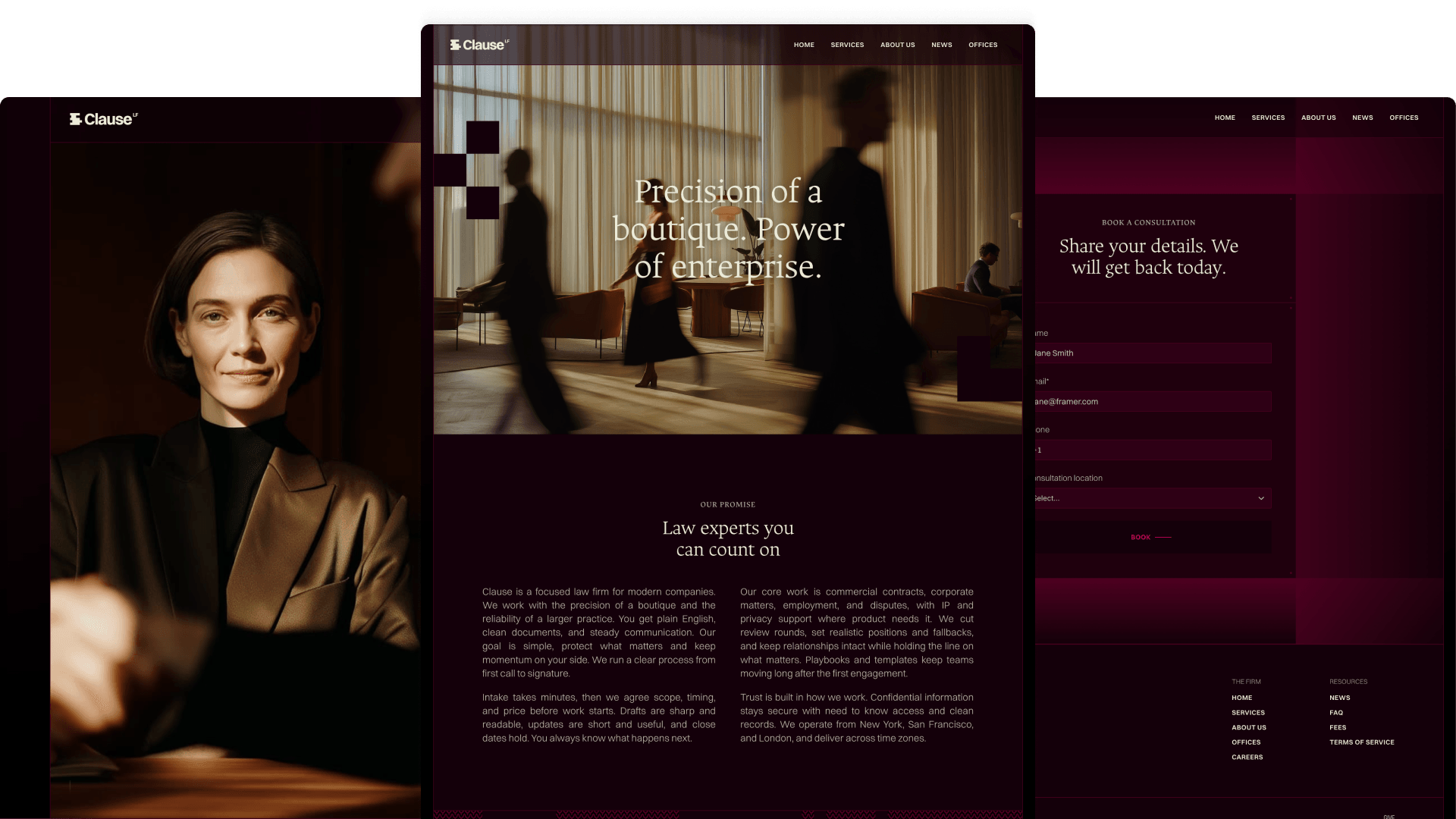 Advokaadibüroo veebilehe kujundus