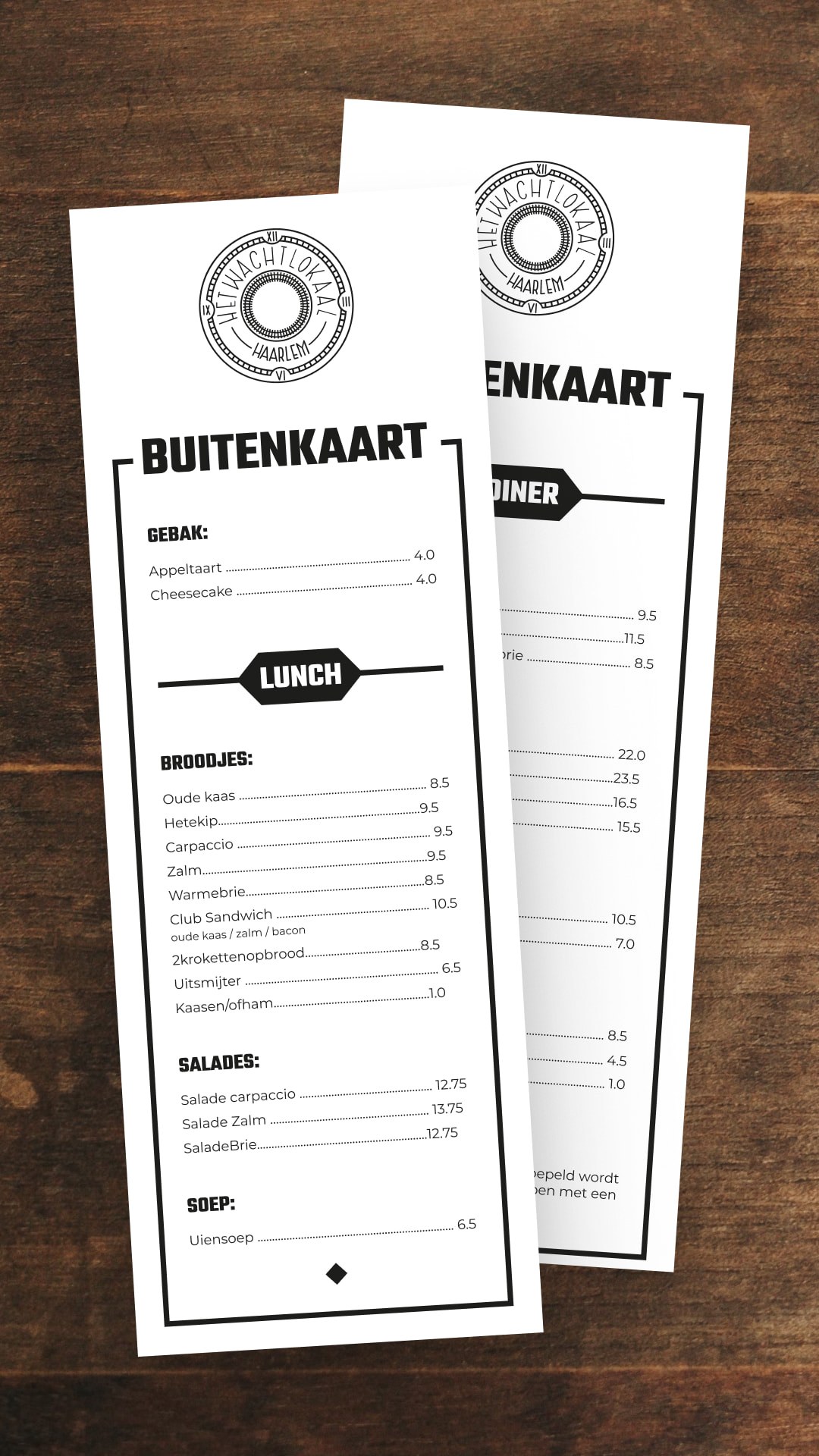 Hollandi restorani menüü graafiline disain