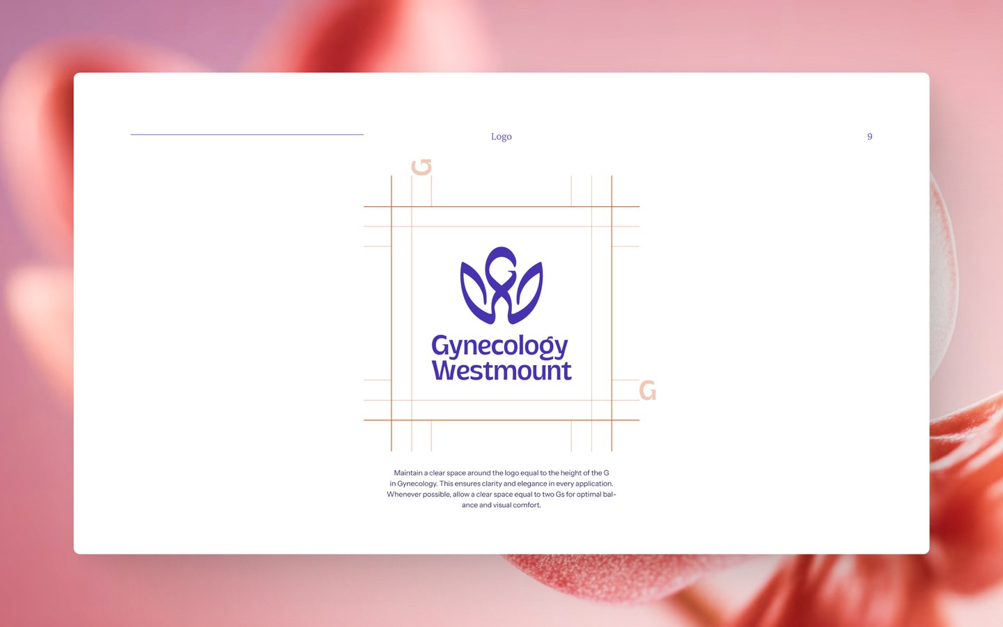 Näide brändiraamatu leheküljest, kus on kuvatud logo turvaala