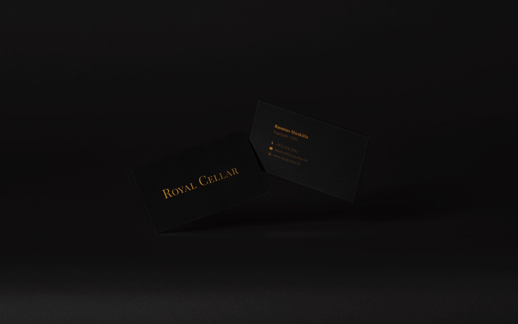 Tumedad kvaliteetsed visiitkaardid