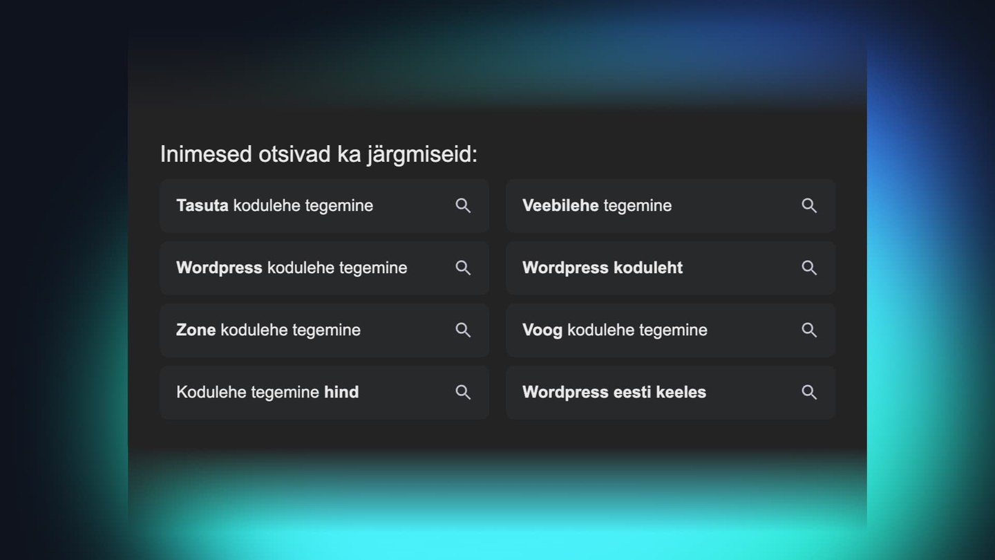 SEO märksõnade analüüs otsingumootoris
