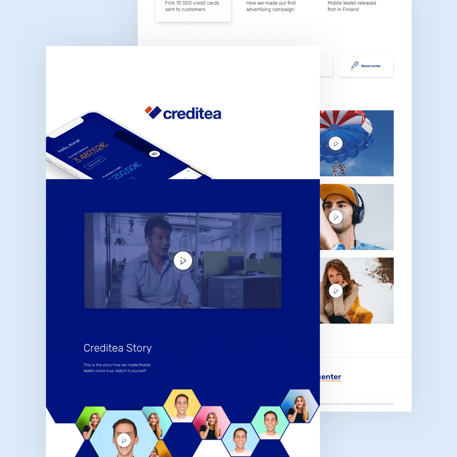 Fintech kodulehe kujundus. Interaktiivne veebilahendus