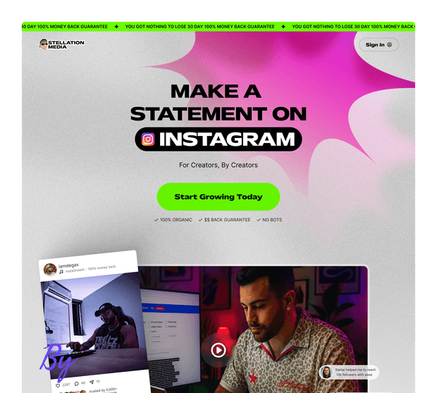 Müügile suunatud Framer maandumisleht