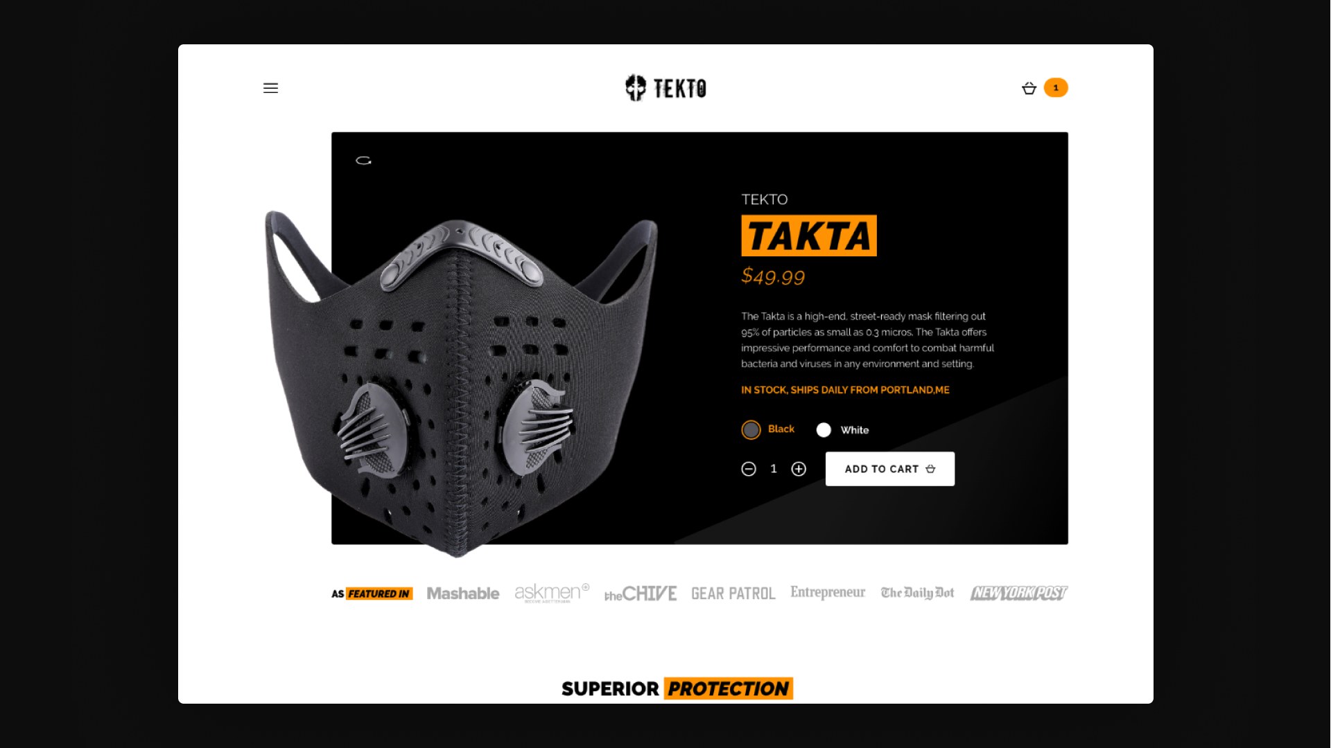 Tekto e-poe veebikujundus